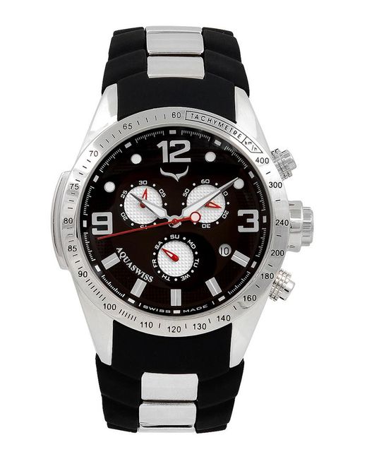 Aquaswiss Black Trax 6h Watch for men