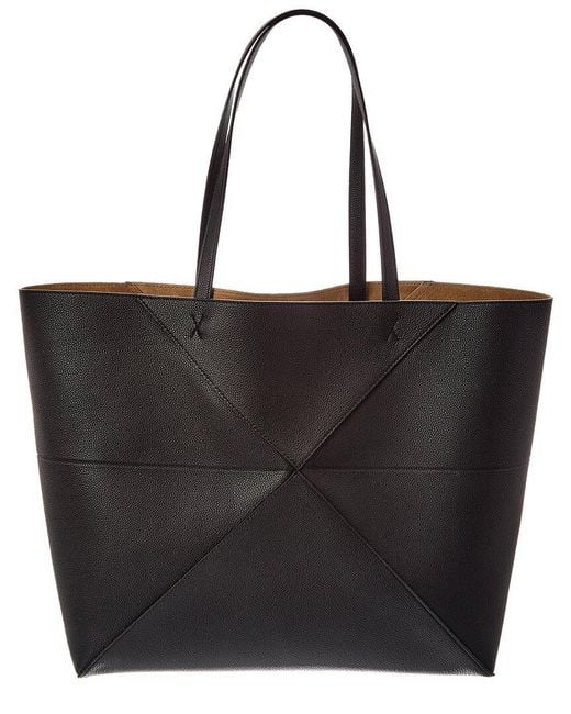 Loewe Black Puzzle Medium Leather Tote