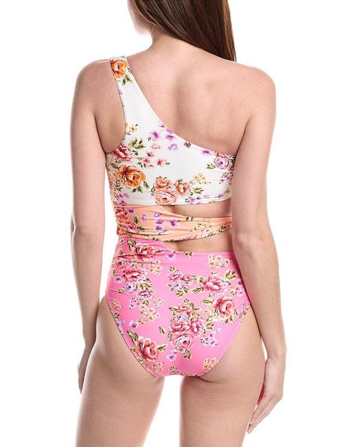 PQ Swim Pink One-Shoulder Cutout One-Piece