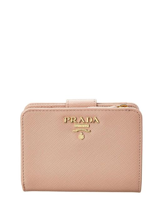 Prada Natural Saffiano Leather French Wallet