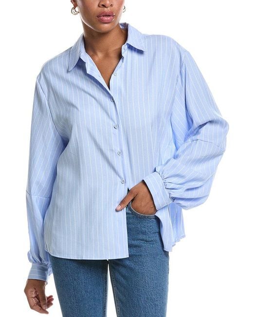 Estellina Blue Stripe Top