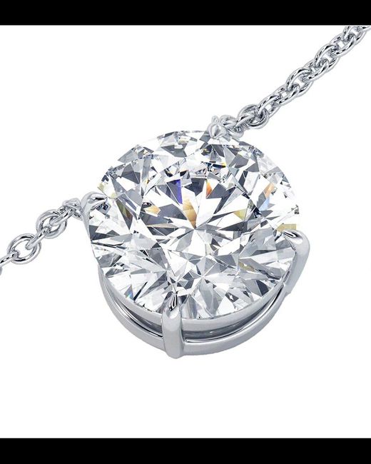 Lab Grown Diamonds White 14k 5.00 Ct. Tw. Lab-grown Diamond Solitaire Pendant Necklace