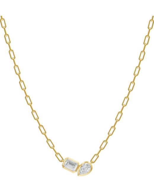 Lab Grown Diamonds Metallic 18K Over 1.70 Ct. Tw. Lab-Grown Diamond Necklace