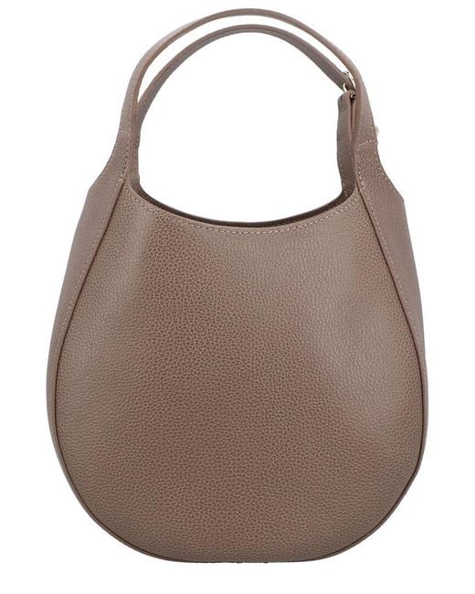 Longchamp Brown Le Foulonne Leather Tote