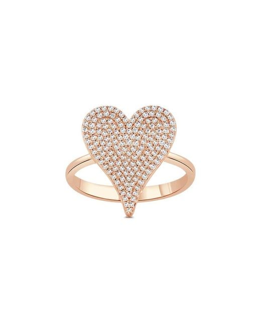 Sabrina Designs White 14K Rose 0.33 Ct. Tw. Diamond Pave Heart Ring