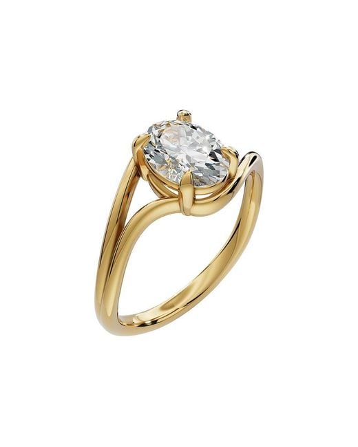 Lab Grown Diamonds Metallic 14K 1.00 Ct. Tw. Lab-Grown Diamond Ring