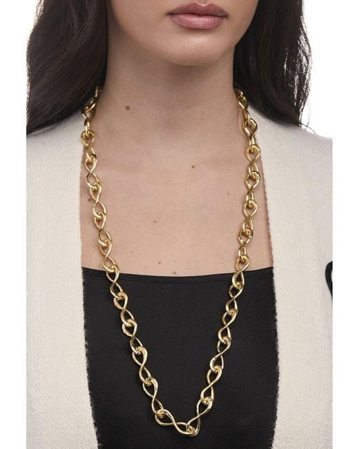 Saachi Metallic Infinity Link Collar Necklace