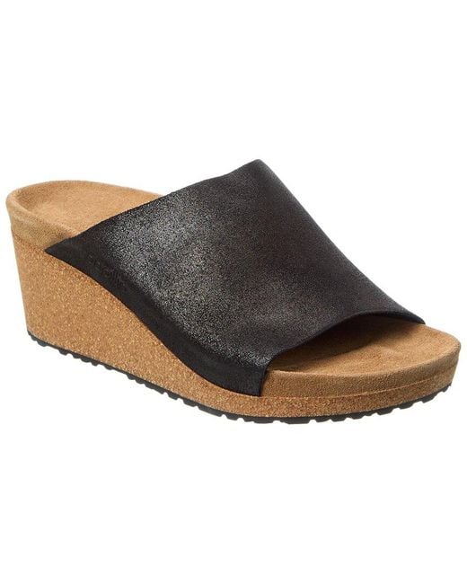Birkenstock Brown Papillio By Namica Narrow Suede Wedge Sandal