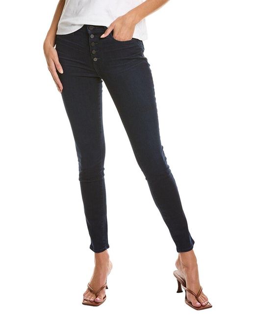 PAIGE Blue Bombshell Moody High-rise Ankle Ultra Skinny Jean