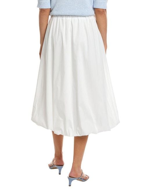 Nanette Lepore White Solid Skirt