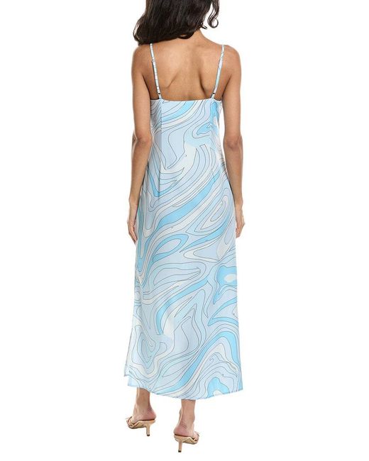 To My Lovers Blue Printed Maxi Dress