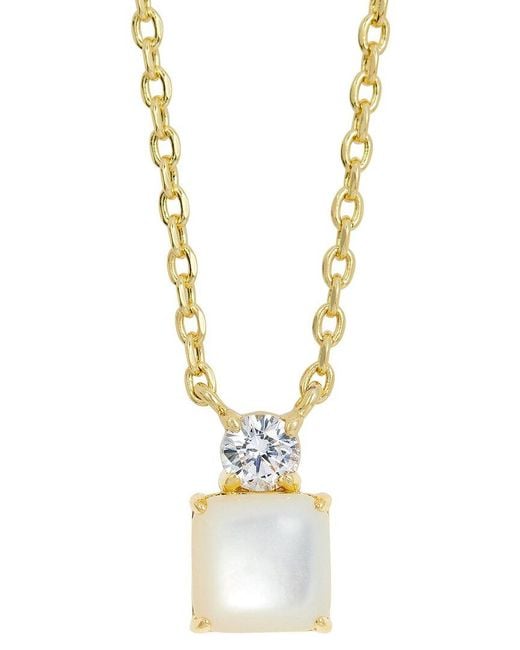 Savvy Cie Metallic 18K Plated Cz Necklace