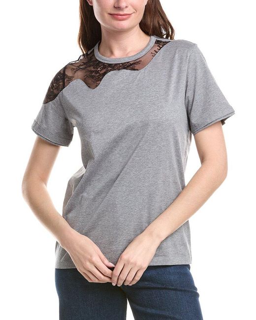 Boss Gray Eptima Lace Top