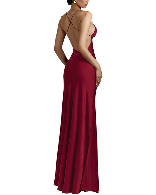 LEBRIN ATELIER Red Solid Maxi Dress