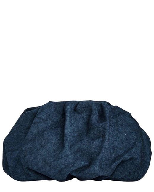 Rebecca Minkoff Blue Ruched Denim Clutch