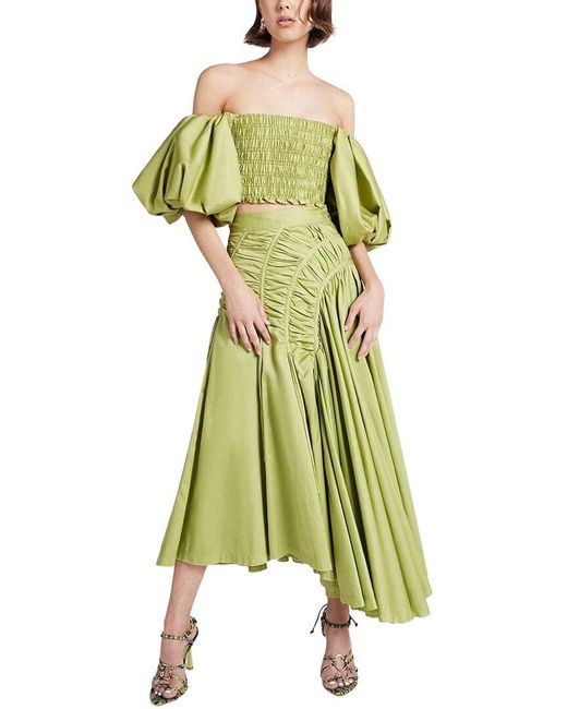 Emma way Green 2Pc Top & Skirt Set