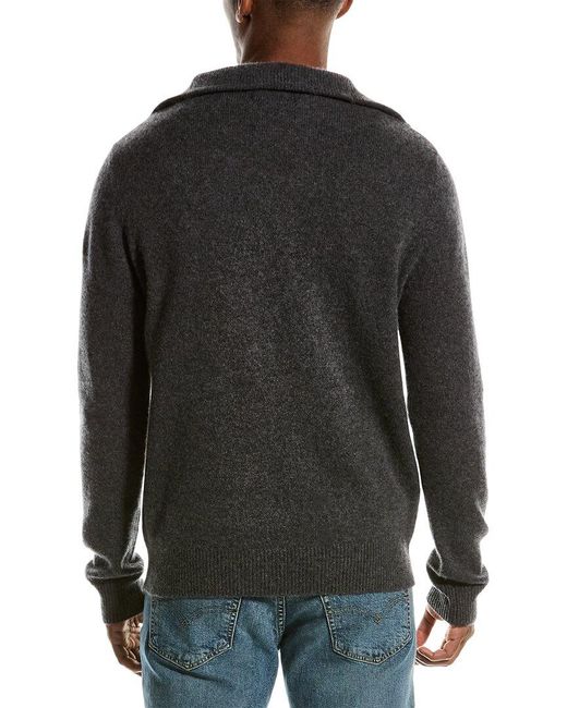 Magaschoni Gray 1/2-zip Cashmere Pullover for men