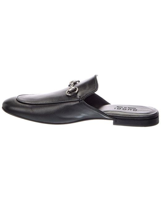 Gucci Black Horsebit Leather Mule