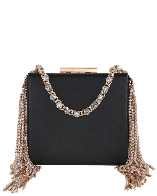 Badgley Mischka Black Ryker Leather Clutch