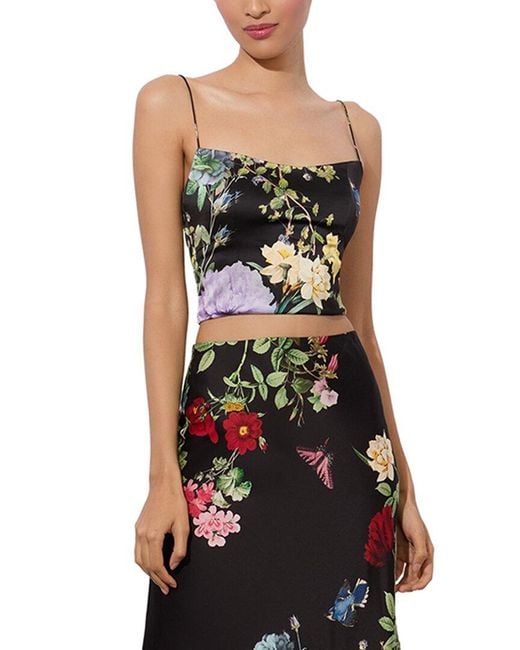 Alice + Olivia Black Bustier Cami Top