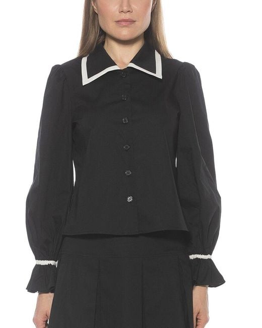 Alexia Admor Black Shannah Blouse