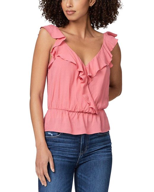 PAIGE Red Fenna Top