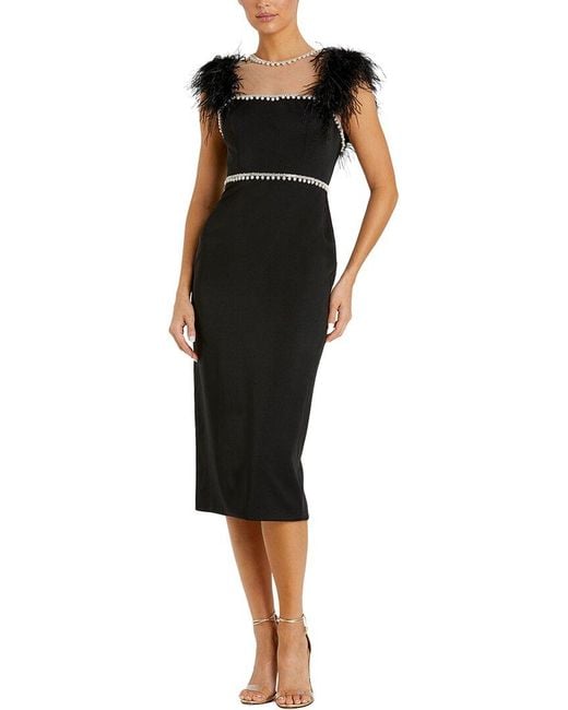 Mac Duggal Black Midi Dress