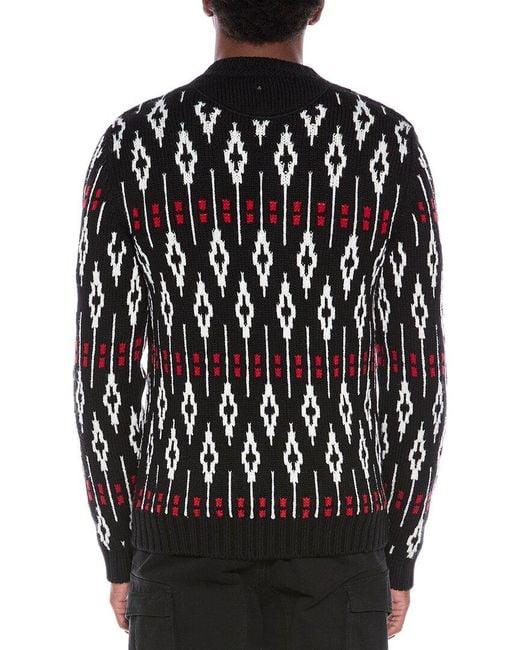 Valentino Black Iconic Stud Wool Crewneck Sweater for men