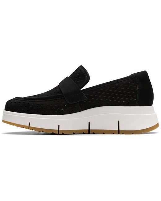 Clarks Black Loriini Edge Nubuck Loafer