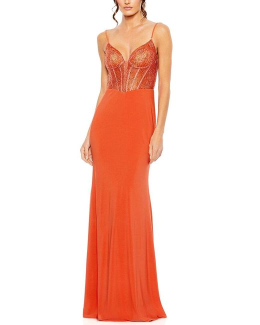 Mac Duggal Orange Dress