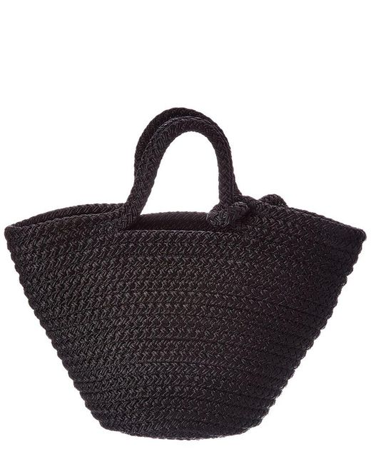 Balenciaga Black Ibiza Small Rope Basket Tote