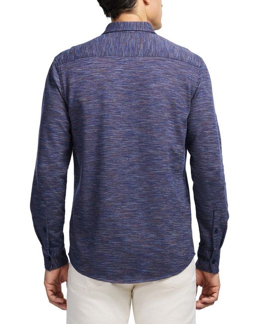 Robert Graham Blue Storrs Knit Top for men