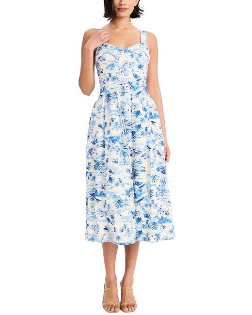 Maggy London Blue Midi Dress