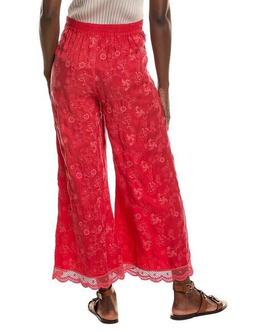 Johnny Was Red Gardenia Pant