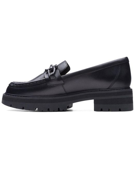 Clarks Black Orianna Bit Leather Loafer