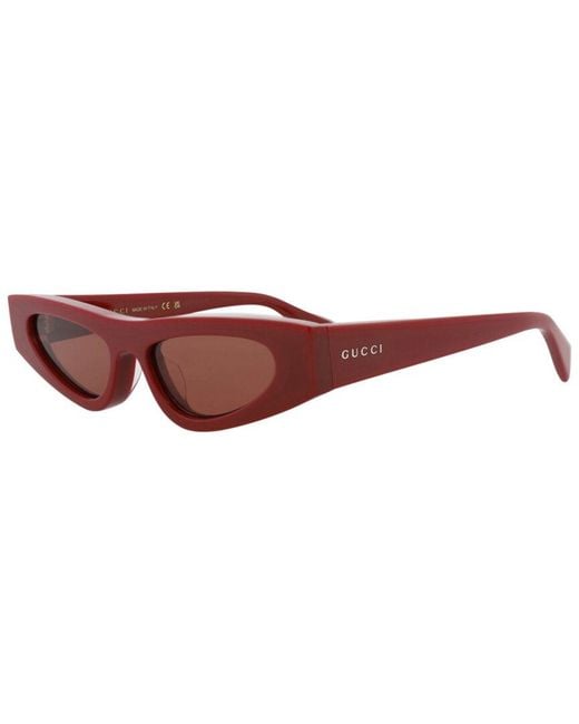 Gucci Red 52Mm Sunglasses