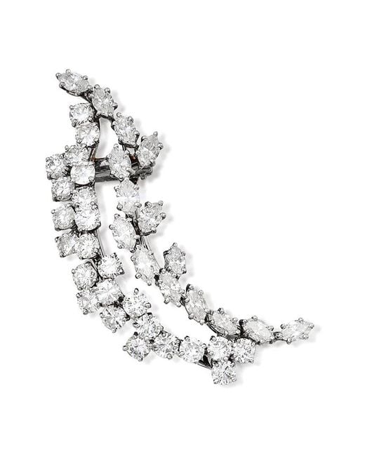 Harry Winston White Platinum Diamond Brooch (Authentic Pre-Owned)