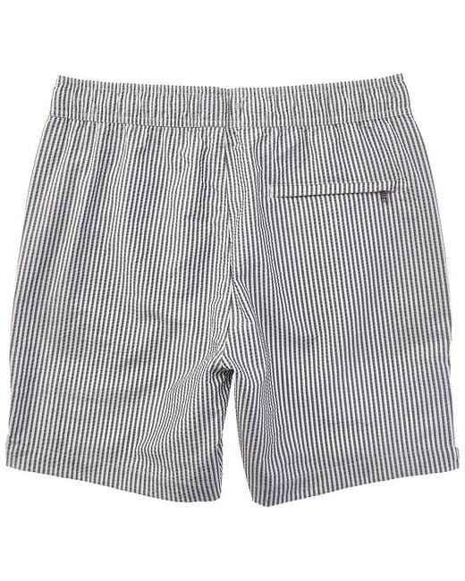 Onia Gray Classic Seersucker Swim Short for men