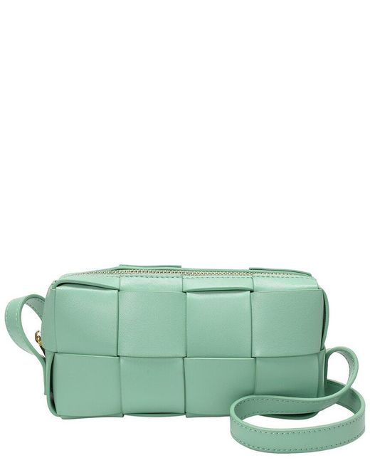 Tiffany & Fred Paris Green Tiffany And Fred Paris Woven Leather Mini Crossbody Bag