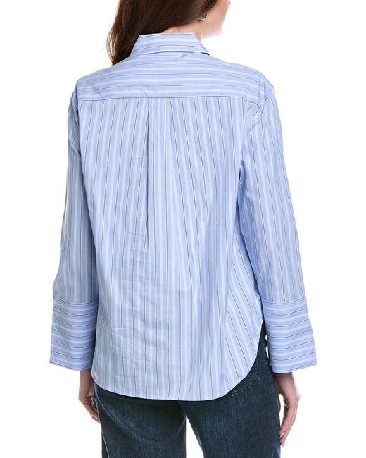 Kenneth Cole Blue Cuffed Button Shirt