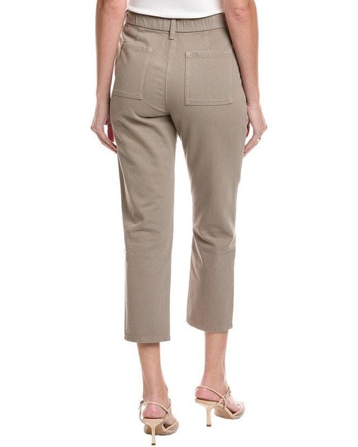 Eileen Fisher Gray Petite Garment-Dyed Utility Tapered Pant