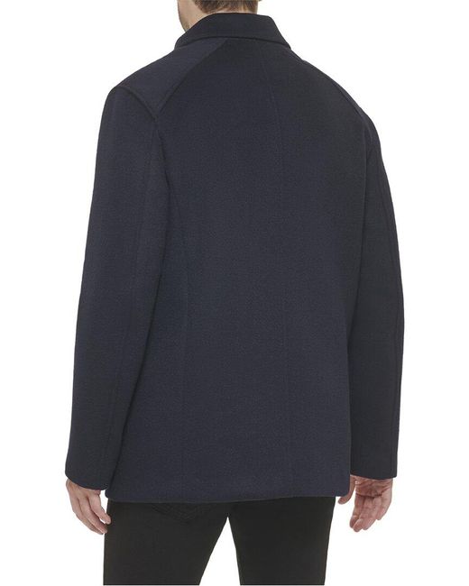 Cole Haan Blue Wool-Blend Coat for men
