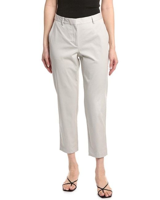 Eileen Fisher Gray Petite Tapered Ankle Trouser