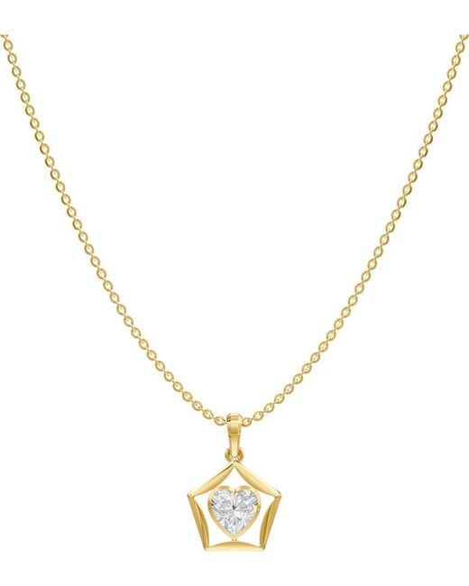 Lab Grown Diamonds Metallic 14K 1.50 Ct. Tw. Lab-Grown Diamond Necklace
