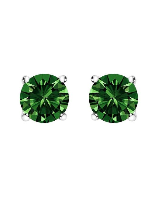Haus of Brilliance Green 14K 1.50 Ct. Tw. Lab-Grown Diamond Stud Earrings