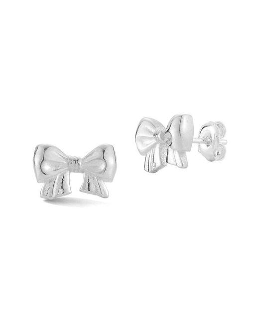 Sphera Milano White Bow Studs