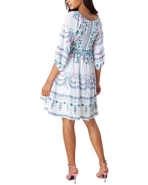 Hale Bob Blue V Neck Maxi Dress