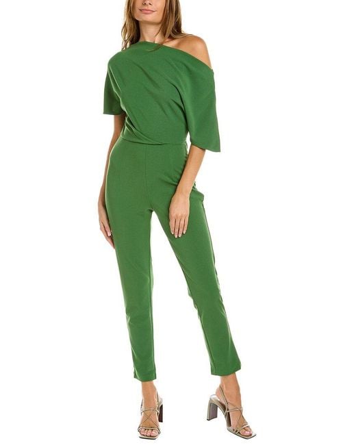 Alexia Admor Synthetic One-shoulder Jumpsuit in Sage-Sage (Green) | Lyst