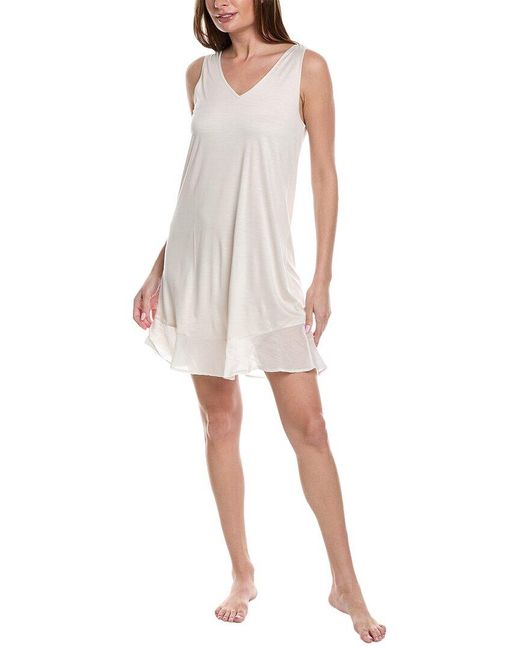 Hanro White Faye Tank Silk-blend Nightgown