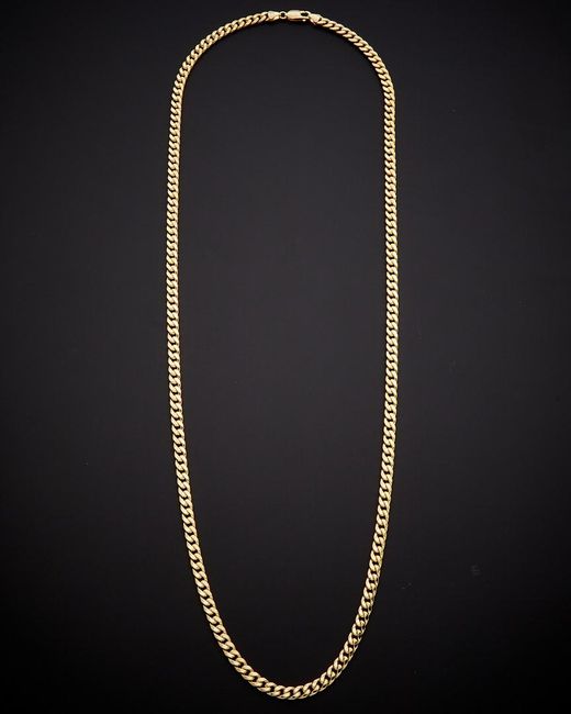 Italian Gold Black 14k Cuban Link 30in Necklace
